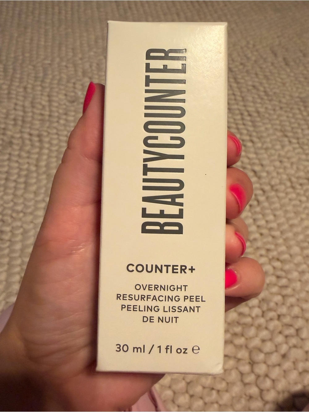 beautycounter Counter+ Overnight Resurfacing Peel — Bright Pink Accents